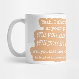 Betty Lyrics Tan Mug